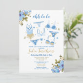 Lingerie Douche Bruidsfeest Bloemen Vrouwelijk Bla Kaart (Staand voorkant)