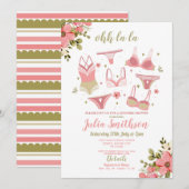 Lingerie Douche Bruidsfeest Bloemen Vrouwelijk Roz Kaart (Voorkant / Achterkant)