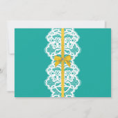 Lingerie Douche Nodig Blauwgroen Gouden Bruids Par Kaart (Achterkant)