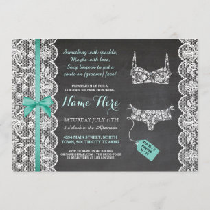 Lingerie Douche Nodig Mint Bruids Party Kant Kaart