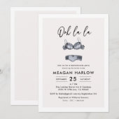 Lingerie Douche Ooh La La Bachelorette Party Kaart (Voorkant / Achterkant)