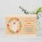 Lingerie Douche Uitnodiging Herfst herfst rustiek (Staand voorkant)