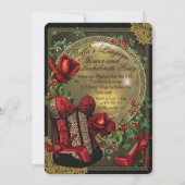 Lingerie en Bachelorette Party Douche Uitnodiginge Kaart (Achterkant)