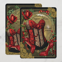 Lingerie en Bachelorette Party Douche Uitnodiginge Kaart