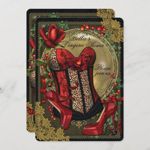 Lingerie en Bachelorette Party Shower Invitations Kaart