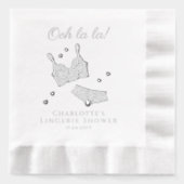 Lingerie Feest Bruidsbruiloft Afscheid Als Vrouw Folie Servetten (Voorkant)