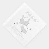 Lingerie Feest Bruidsbruiloft Afscheid Als Vrouw Folie Servetten (Rechts)