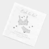 Lingerie Feest Bruidsbruiloft Afscheid Als Vrouw Folie Servetten (Links)