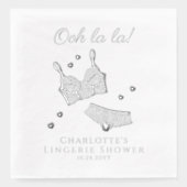 Lingerie Feest Bruidsbruiloft Afscheid Als Vrouw Folie Servetten (Voorkant)
