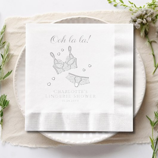 Lingerie Feest Bruidsbruiloft Afscheid Als Vrouw Folie Servetten