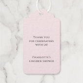 Lingerie Feest Bruidsuitnodiging Ondergoed Feest B Cadeaulabels (Achterkant)