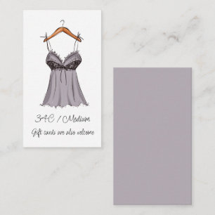 Lingerie Grootte Oh la Vrijgezellenfeest Informatiekaartje