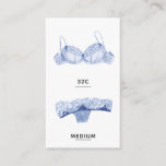 Lingerie-insteekkaart Informatiekaartje<br><div class="desc">Lingerierskaart met vrouwelijke blauwe bh en slipjes. Pas deze aan met de onderkleding van de bruid. Leuk om samen te voegen met bachelorette feestjes om de meisjes te vragen om de bruid iets speciaals voor de huwelijksreis te brengen.</div>