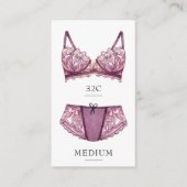 Lingerie-insteekkaart Informatiekaartje (Voorkant)