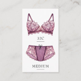 Lingerie-insteekkaart Informatiekaartje