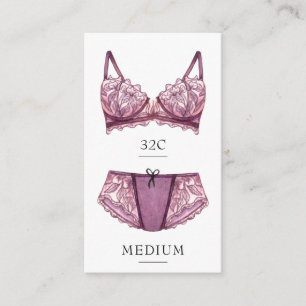 Lingerie-insteekkaart Informatiekaartje
