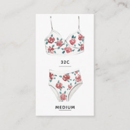 Lingerie-insteekkaart Informatiekaartje