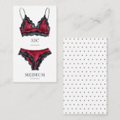 Lingerie-insteekkaart Informatiekaartje (Voorkant / Achterkant)