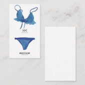 Lingerie-insteekkaart Informatiekaartje (Voorkant / Achterkant)