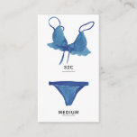 Lingerie-insteekkaart Informatiekaartje<br><div class="desc">Lingerierskaart met vrouwelijke blauwe bh en slipjes. Pas deze aan met de onderkleding van de bruid. Leuk om samen te voegen met bachelorette feestjes om de meisjes te vragen om de bruid iets speciaals voor de huwelijksreis te brengen.</div>