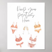 Lingerie laat je ruiten vallen hier modern poster (Voorkant)