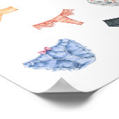 Lingerie laat je slipje vallen hier in het moderne poster (Hoek)