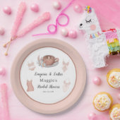 Lingerie & Lattes Bruidsmeisjardineren Papieren Bordje (Feest)