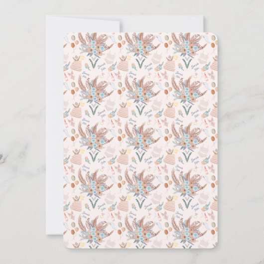 Lingerie & Lattes Vrijgezellenfeest Kaart (Achterkant)