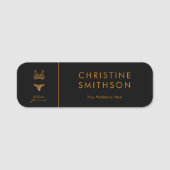 Lingerie-Logo, naam en titel, zwart Naamplaatje (Voorkant)