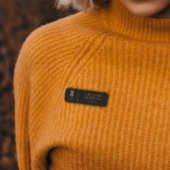 Lingerie-Logo, naam en titel: Zwarte naam T Naamplaatje