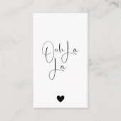 Lingerie Maat Modern Vrijgezellenfeest Insert Kaar Informatiekaartje (Achterkant)