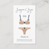 Lingerie Maat Modern Vrijgezellenfeest Insert Kaar Informatiekaartje (Voorkant)