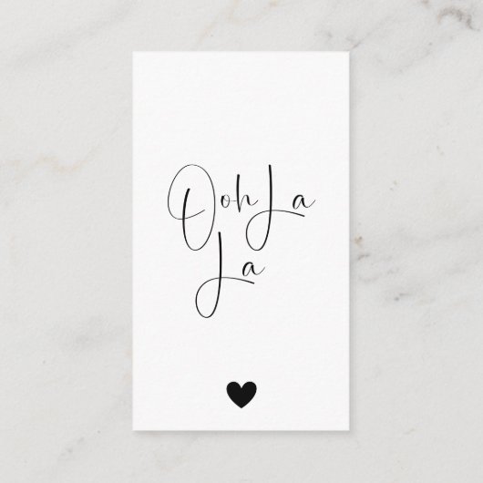 Lingerie Maat Modern Vrijgezellenfeest Insert Kaar Informatiekaartje (Achterkant)