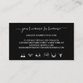 Lingerie mode zwart visitekaartje (Achterkant)