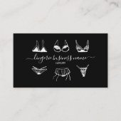 Lingerie mode zwart visitekaartje (Voorkant)