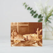 lingerie model briefkaart (Staand voorkant)