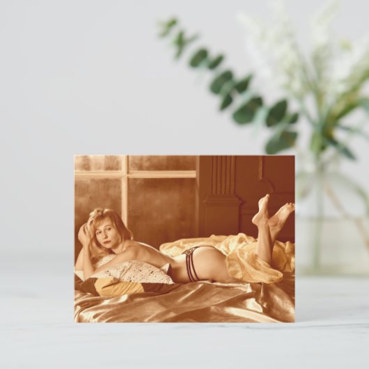 lingerie model briefkaart (Staand voorkant)