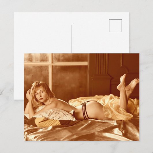 lingerie model briefkaart (Voorkant / Achterkant)
