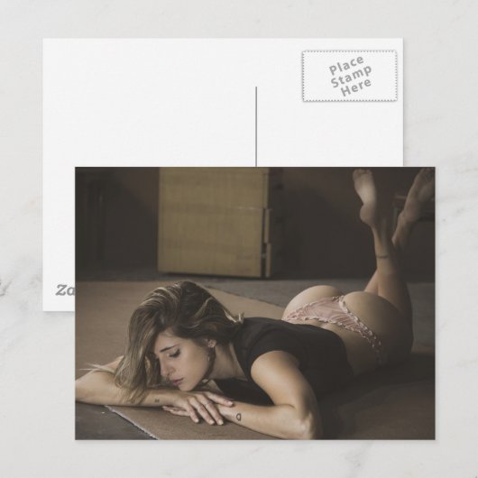 Lingerie Model Foto Briefkaart (Voorkant / Achterkant)