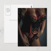 Lingerie Model Foto Briefkaart (Voorkant / Achterkant)