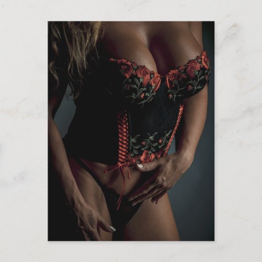 Lingerie Model Foto Briefkaart (Voorkant)