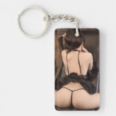  Lingerie model Photo Key Chain Sleutelhanger (Voorkant)