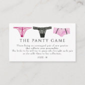 Lingerie Panties Game Vrijgezellenfeest Informatiekaartje (Voorkant)