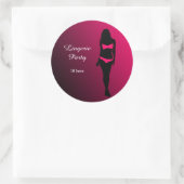 Lingerie Partij Ronde Sticker (Tas)