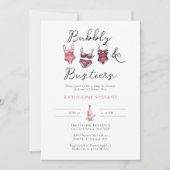 Lingerie Party Bubbly Bustiers Chic Vrijgezellenfe Kaart (Voorkant)