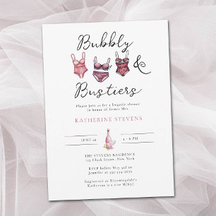 Lingerie Party Bubbly Bustiers Chic Vrijgezellenfe Kaart