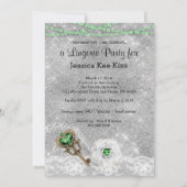 Lingerie Party GREEN Key Corset Mask Silver Kaart (Achterkant)