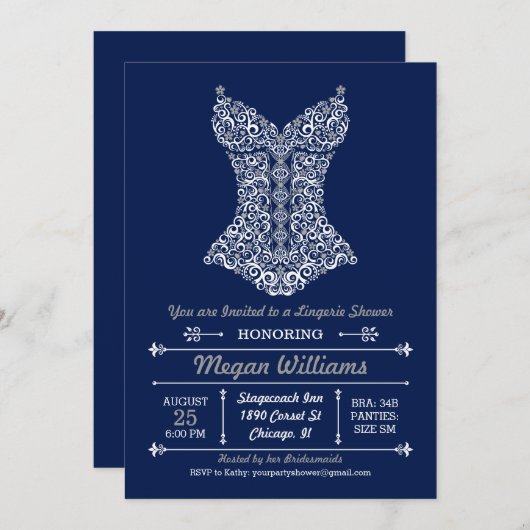 Lingerie Party uitnodiging (Voorkant / Achterkant)