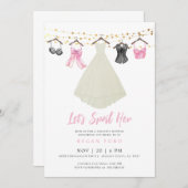 Lingerie Party uitnodiging met trouwjurk (Voorkant / Achterkant)