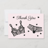 Lingerie Party Vrijgezellenfeest Foto Dank u Bedankkaart (Voorkant)